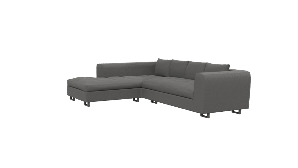 Contemporary L-Shaped Sofa Model - Professional 3D Model Render 13