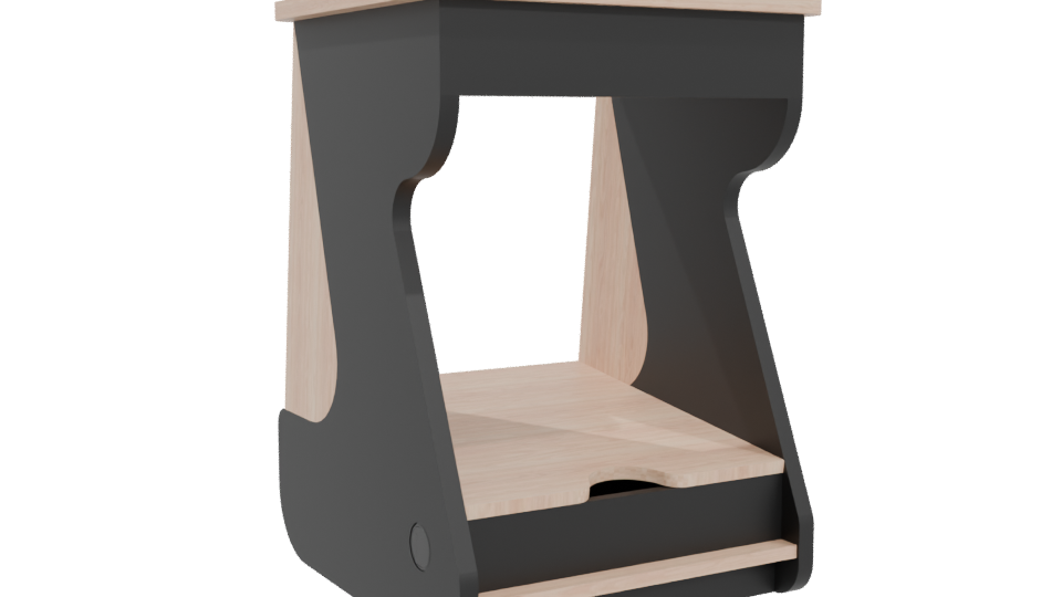 Stylish Minimalist Side Table - Professional 3D Model Render 4