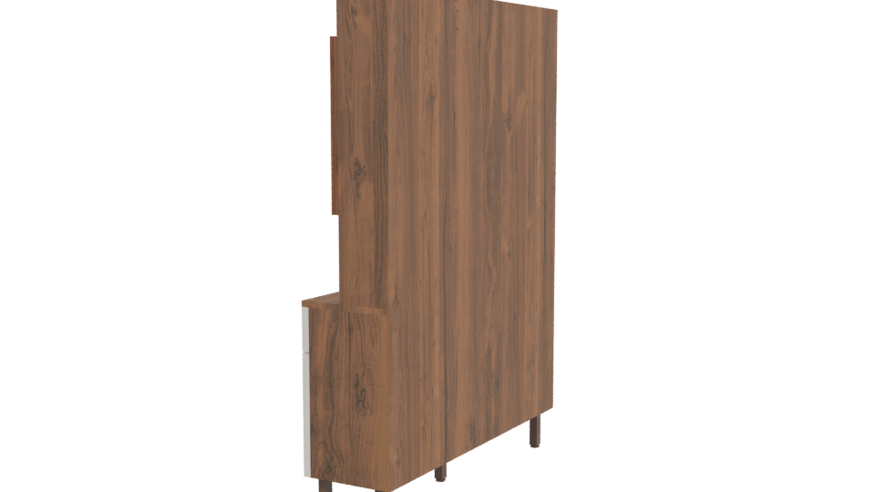 Stylish Wooden Kitchen Cabinet 3D - Professional 3D Model Render 3