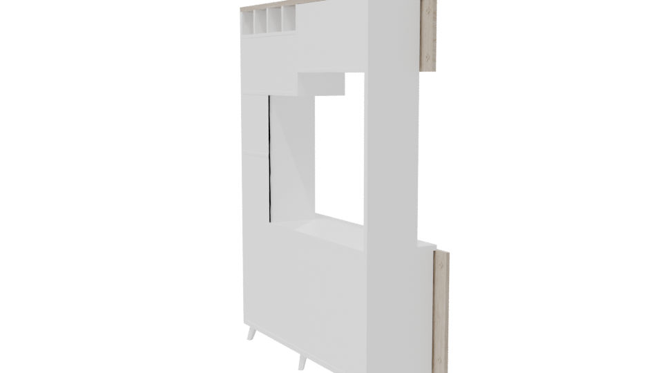 Modern Wooden Cabinet 3D Model - Professional 3D Model Render 7