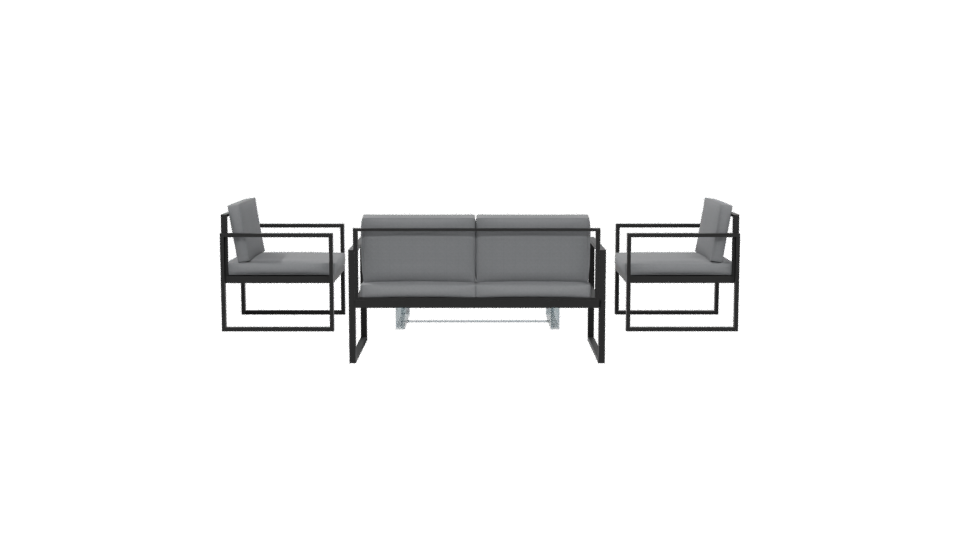 Contemporary Outdoor Furniture Set - Professional 3D Model Render 5