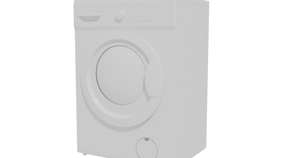 Realistic Washing Machine Model 3D - Professional 3D Model Render 12