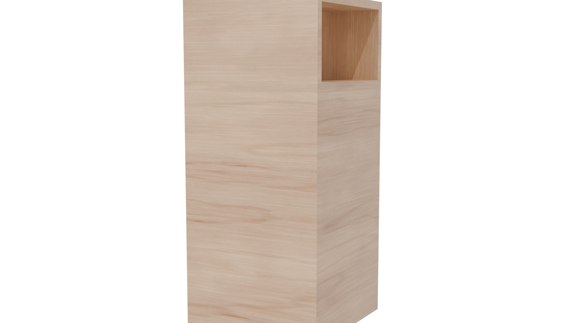Minimalist Wooden Storage Cabinet 3D Model - Professional 3D Model Render 6