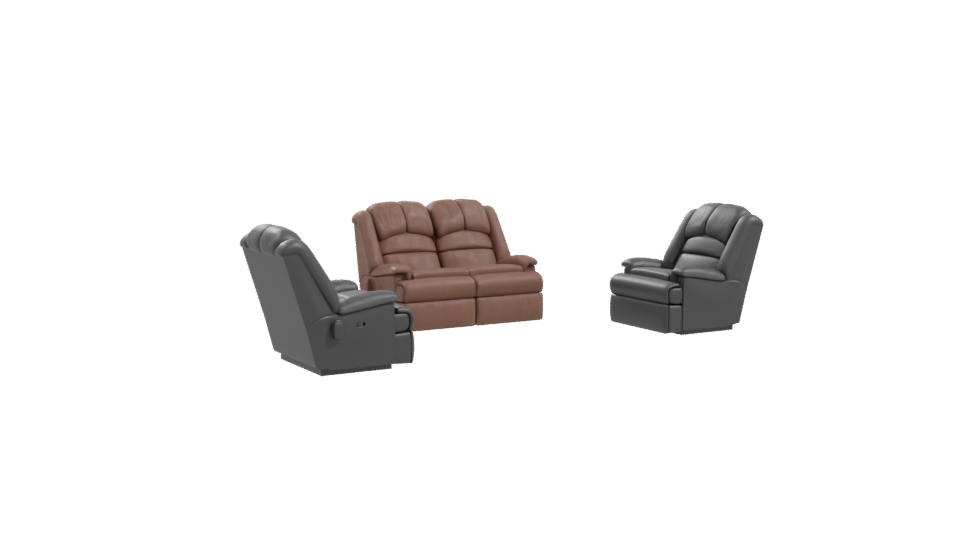 Contemporary Reclining Sofa Set 3D Model - Professional 3D Model Render 10