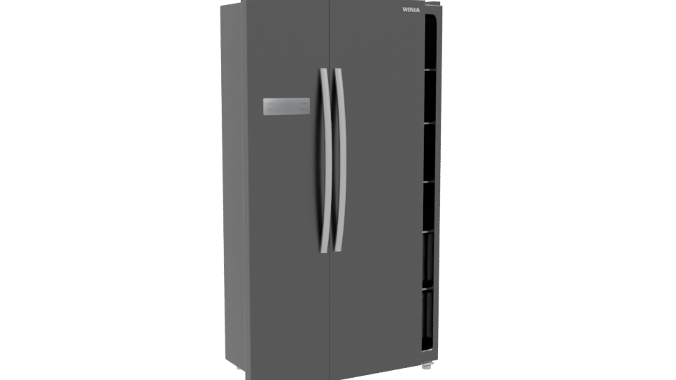 Sleek Black Refrigerator 3D Model - Professional 3D Model Render 10