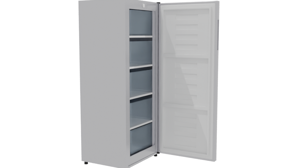 Sleek White Refrigerator 3D Model - Professional 3D Model Render 9