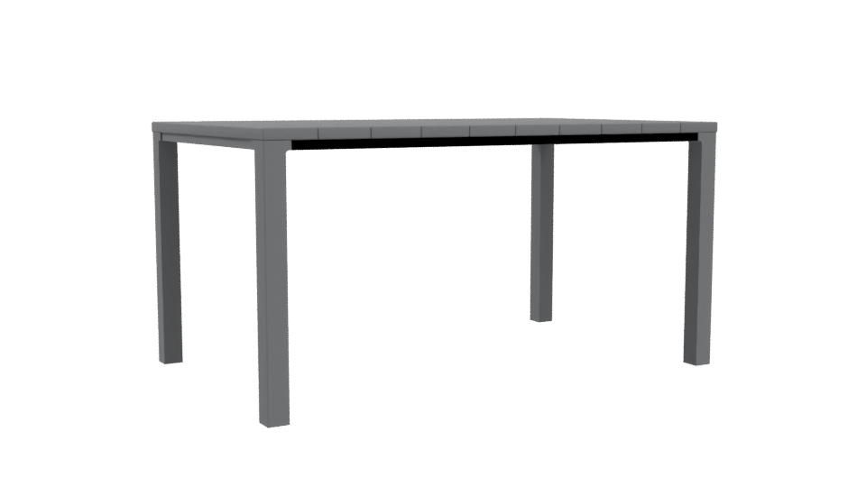 Contemporary Outdoor Dining Table 3D - Professional 3D Model Render 4