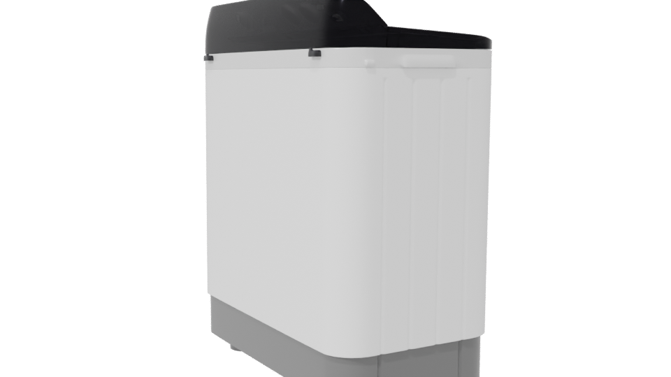 Compact Twin Tub Washing Machine 3D - Professional 3D Model Render 7