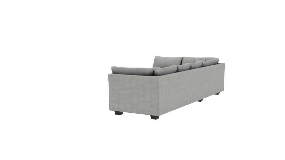 Modern L-Shaped Sofa 3D Model - Professional 3D Model Render 3
