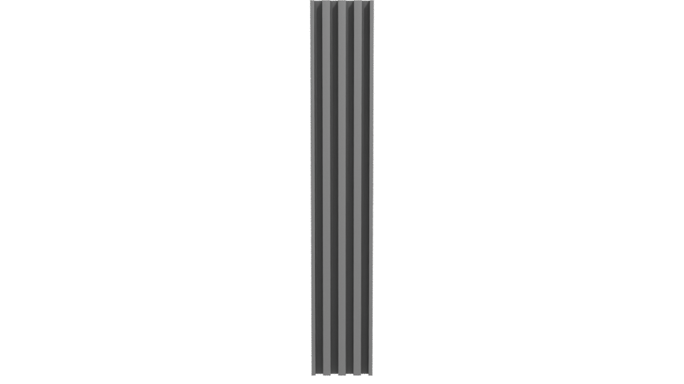 Vertical Slatted Panel 3D Model - Professional 3D Model Render 11