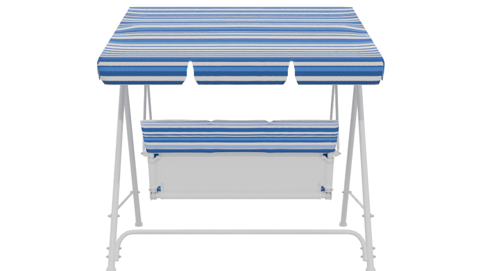 Stylish Outdoor Swing Bench with Canopy 3D Model - Professional 3D Model Render 5