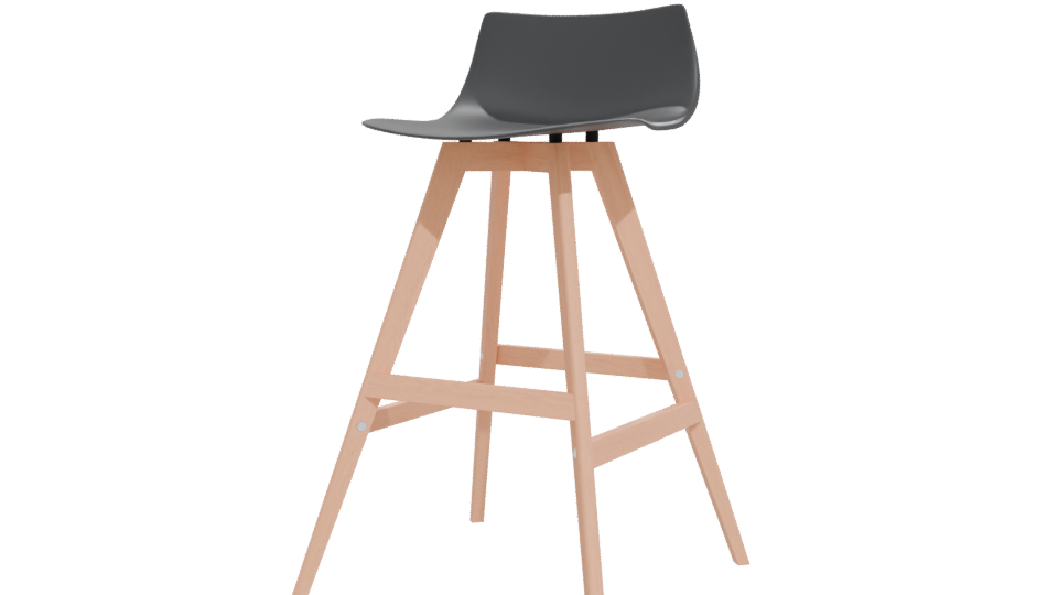 Stylish Bar Stool 3D Model - Professional 3D Model Render 12