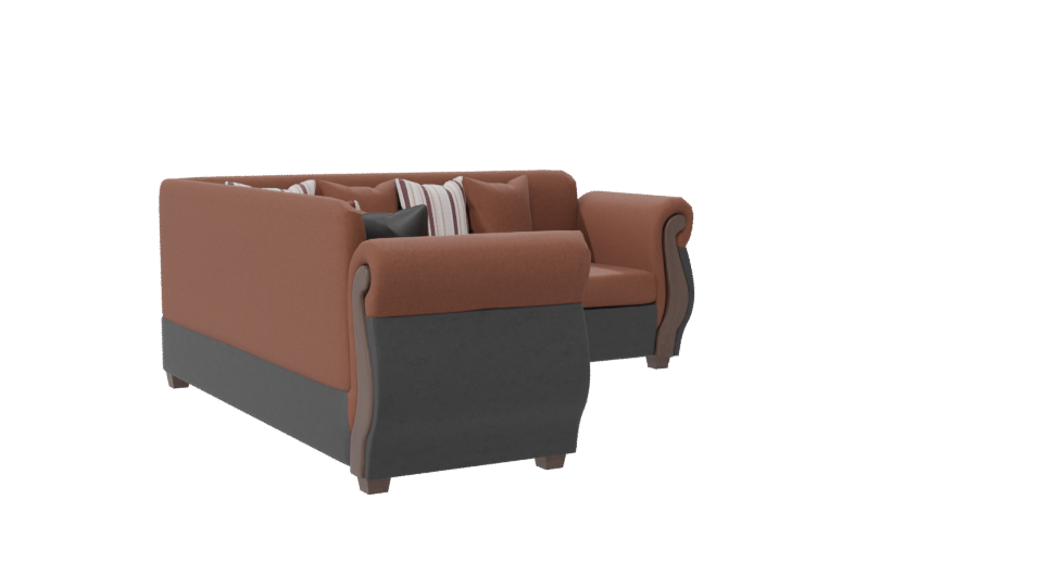 Stylish L-Shaped Sofa Model - Professional 3D Model Render 7