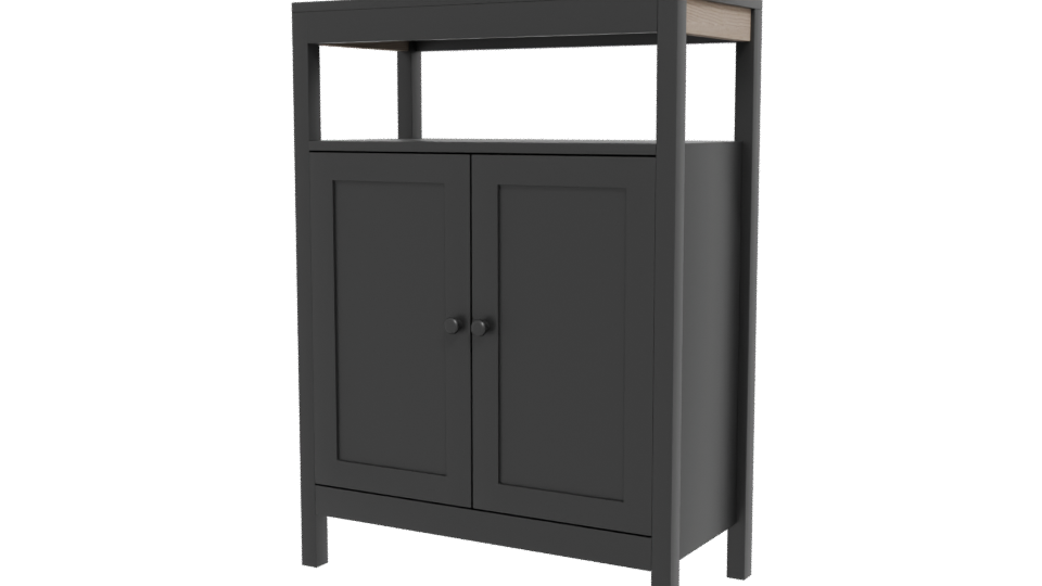 Stylish Wooden Cabinet 3D Model - Professional 3D Model Render 12