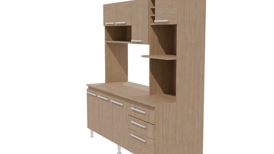 Modern Wooden Cabinet 3D Model - Professional 3D Model Render 13