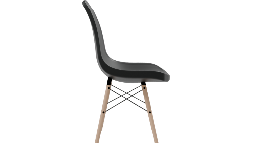 Black Modern Chair 3D Model - Professional 3D Model Render 8