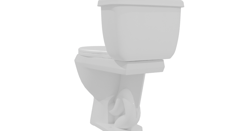 Stylish Bathroom Toilet Model - Professional 3D Model Render 4