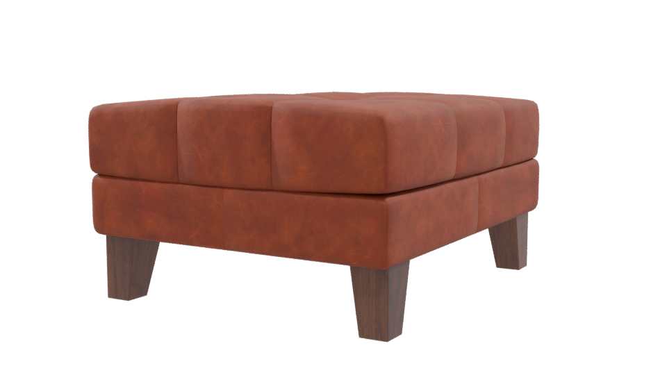 Stylish Leather Ottoman 3D Model - Professional 3D Model Render 9