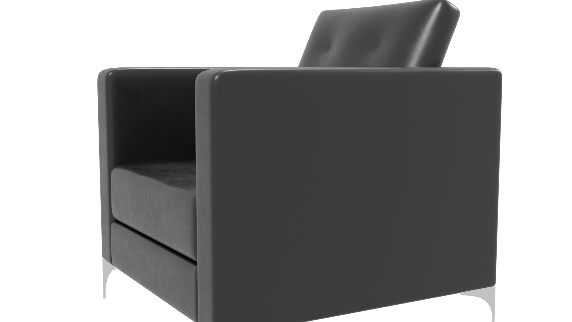 Stylish Modern Black Armchair 3D - Professional 3D Model Render 13