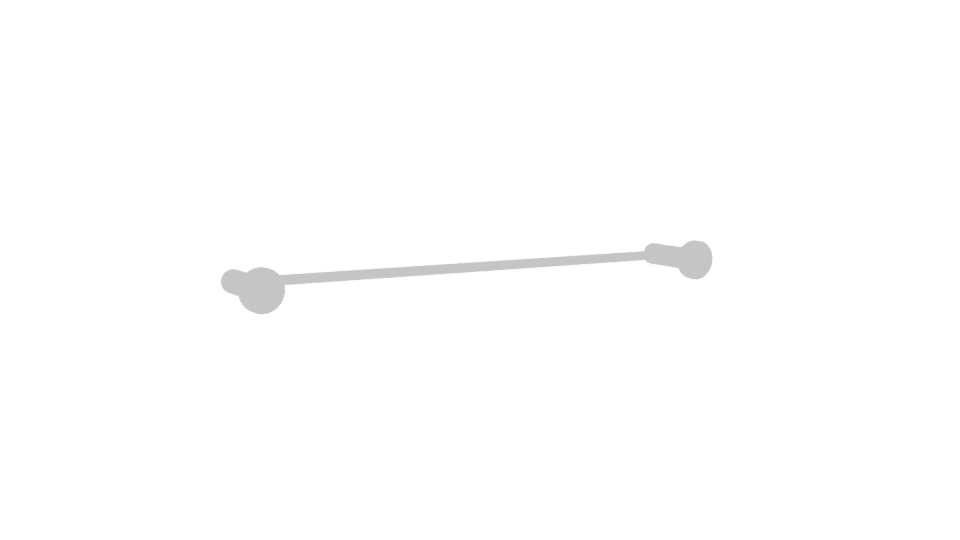 Sleek Metal Towel Rack 3D - Professional 3D Model Render 4