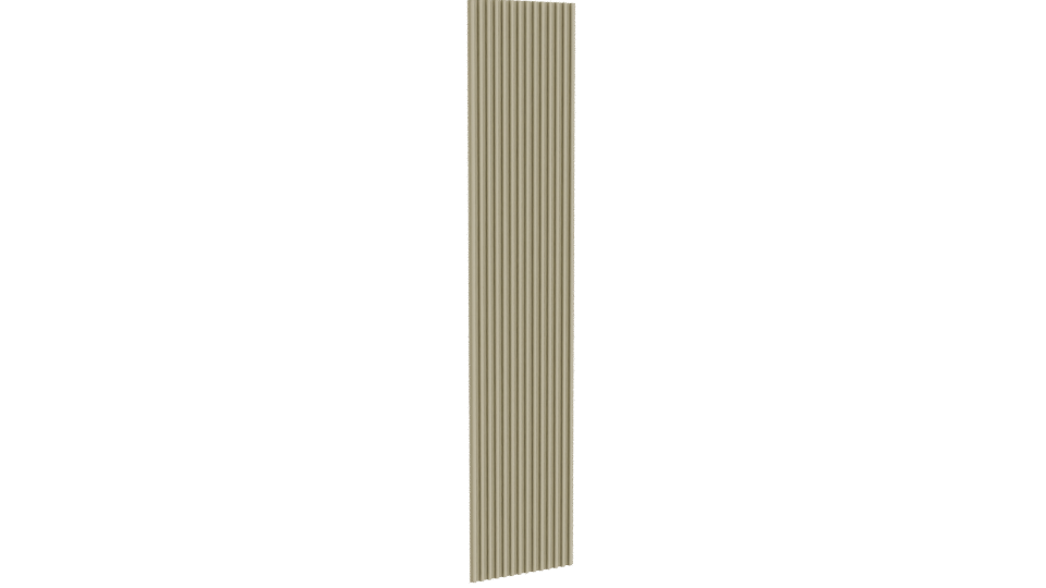 Minimalist Vertical Slatted Panel - Professional 3D Model Render 10