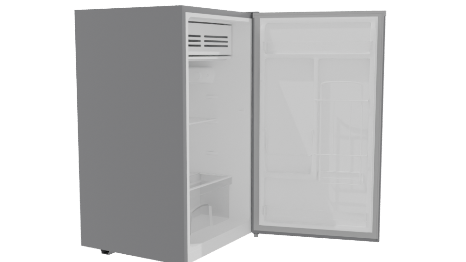 Modern Household Refrigerator Model - Professional 3D Model Render 9