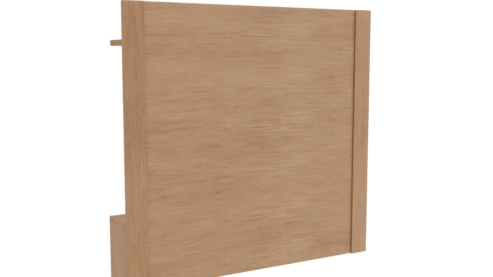 Stylish Modern Wooden Cabinet 3D - Professional 3D Model Render 4