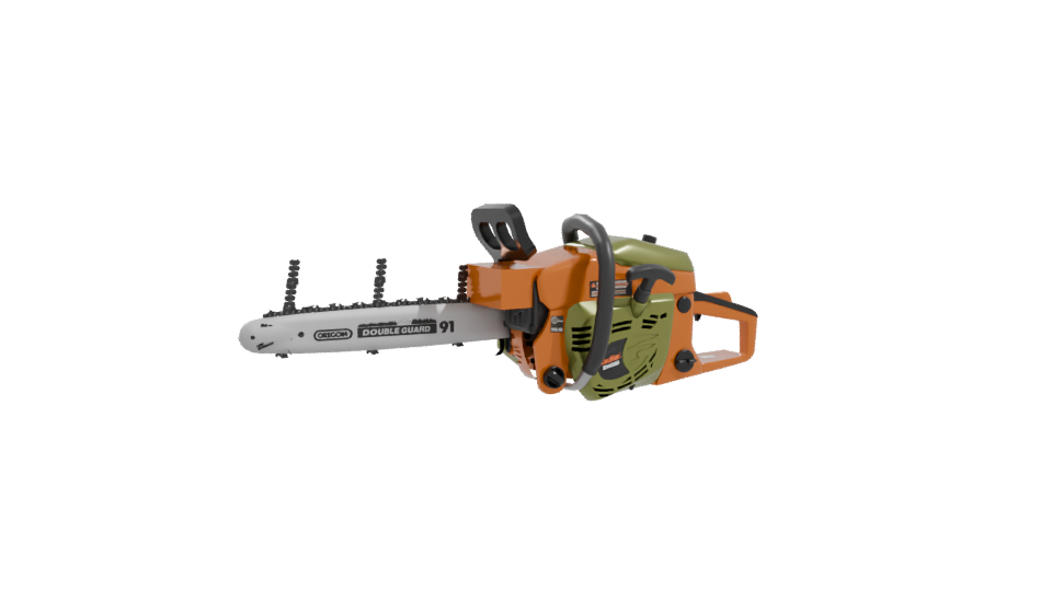 Realistic Chainsaw 3D Model - Professional 3D Model Render 10