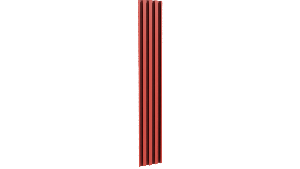 Stylized Vertical Red Pillars Model - Professional 3D Model Render 10