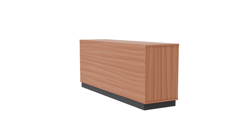 Contemporary Wooden Media Console 3D Model - Professional 3D Model Render 7