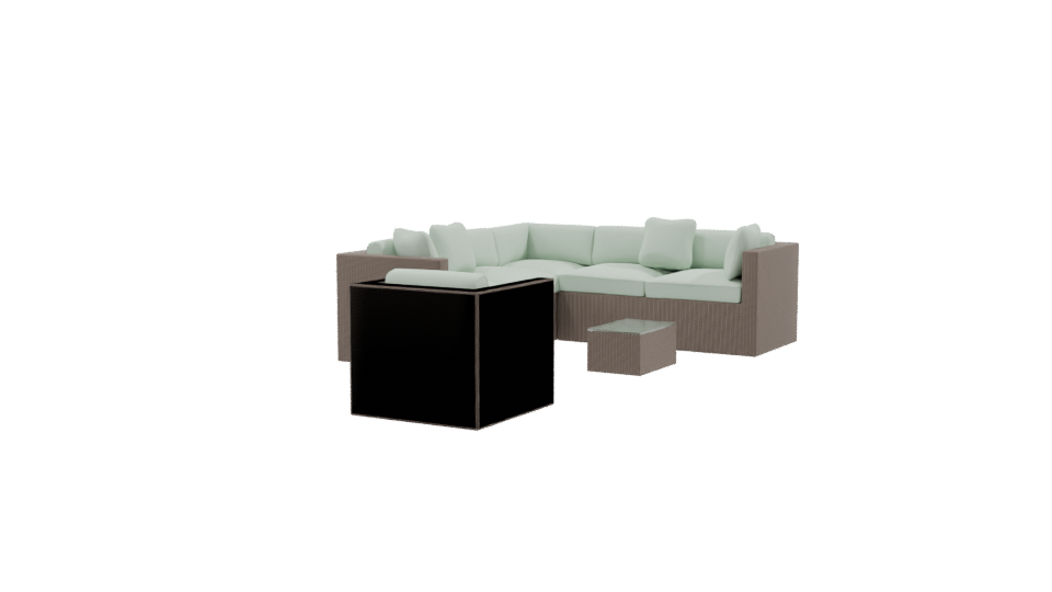 Saigon Terrace Sectional Sofa Set 3D - Professional 3D Model Render 9