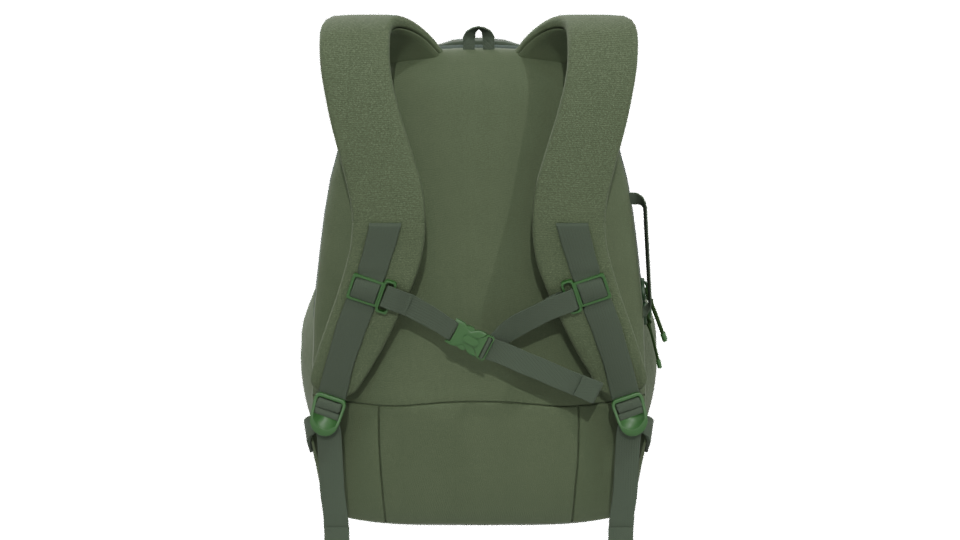 Stylish Green Backpack Model - Professional 3D Model Render 5