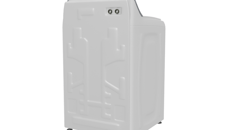 Stylish Top-Loading Washing Machine 3D - Professional 3D Model Render 6