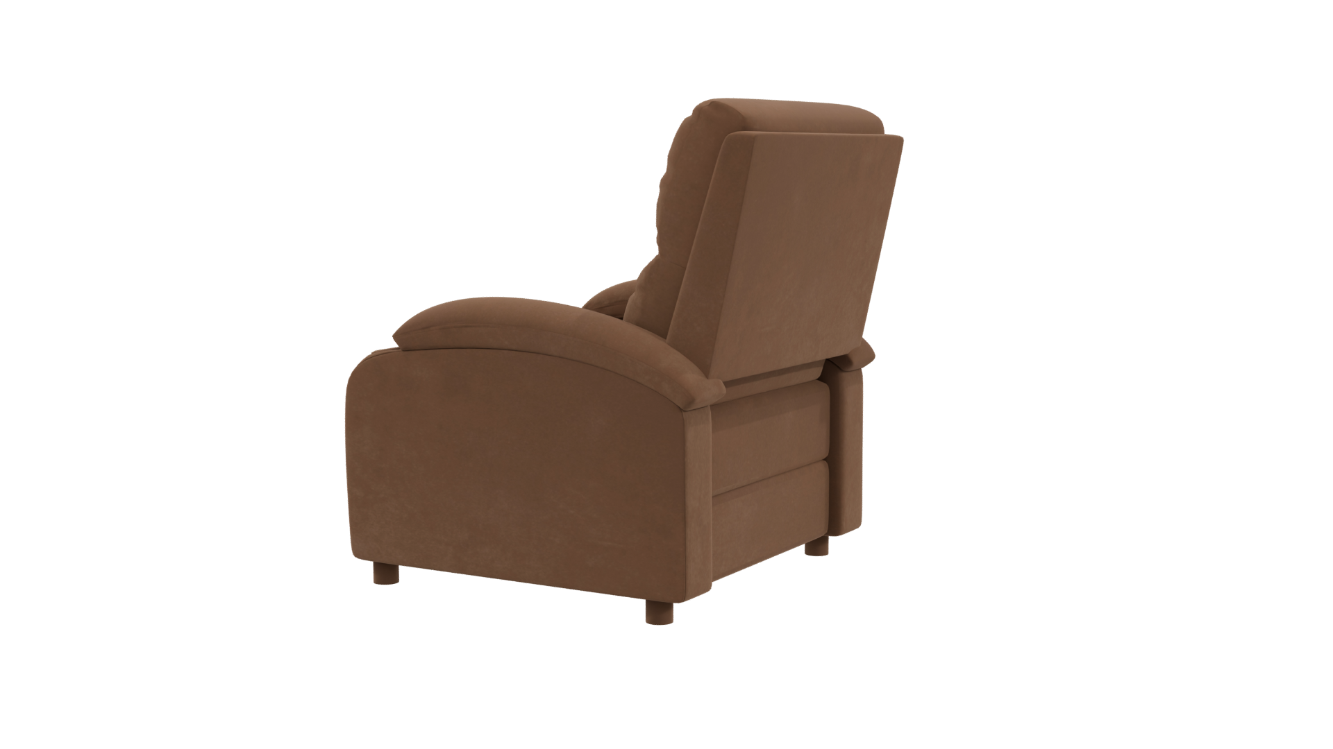 Stylish Brown Recliner Chair 3D - Professional 3D Model Render 3