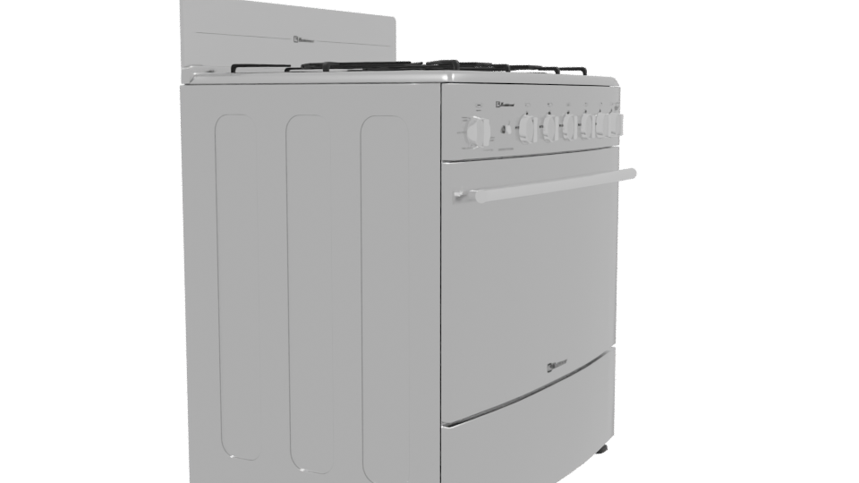 Stainless Steel Gas Range 3D - Professional 3D Model Render 9