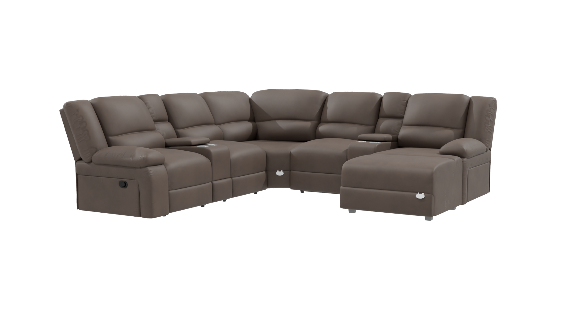Reclining Sectional Sofa Model 3D - Professional 3D Model Render 9