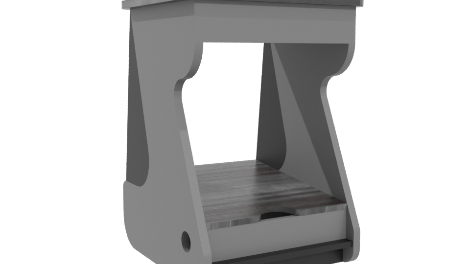 Stylish Modern Shelf Unit 3D - Professional 3D Model Render 4