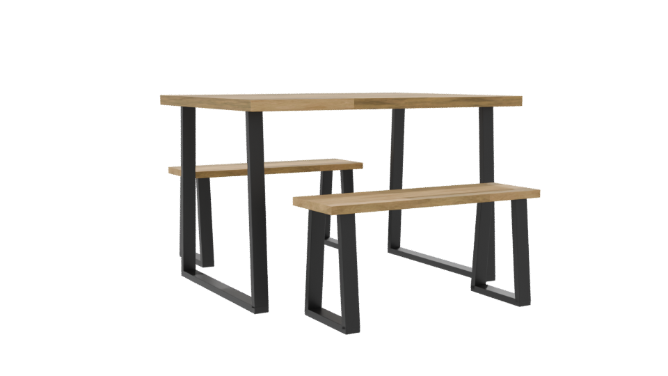 Modern Dining Table Set 3D - Professional 3D Model Render 7