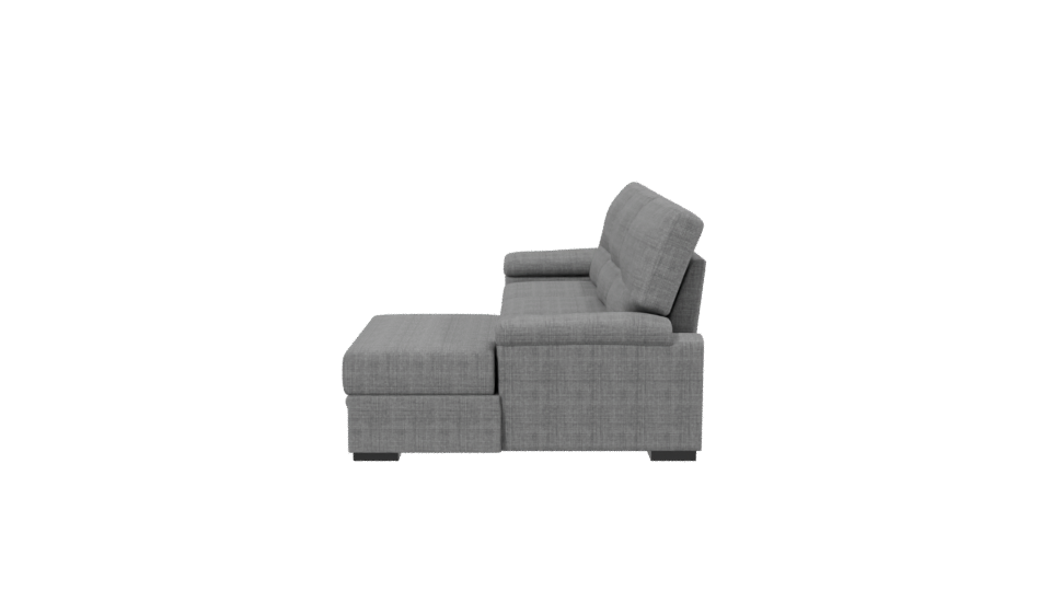 Contemporary Fabric Sectional Sofa 3D Model - Professional 3D Model Render 2
