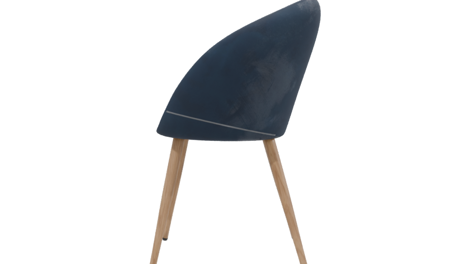 Contemporary Velvet Accent Chair 3D Model - Professional 3D Model Render 2