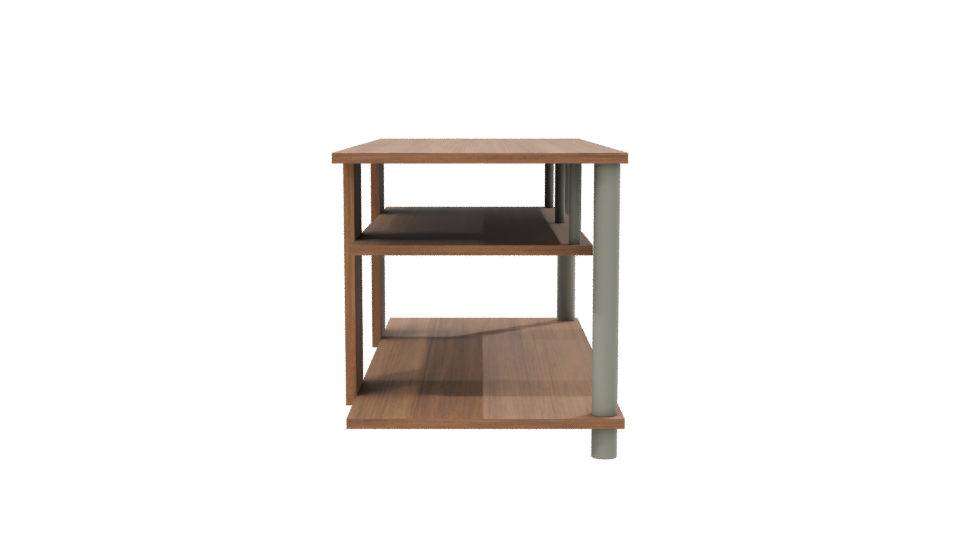 Modern Wooden TV Stand Model - Professional 3D Model Render 8