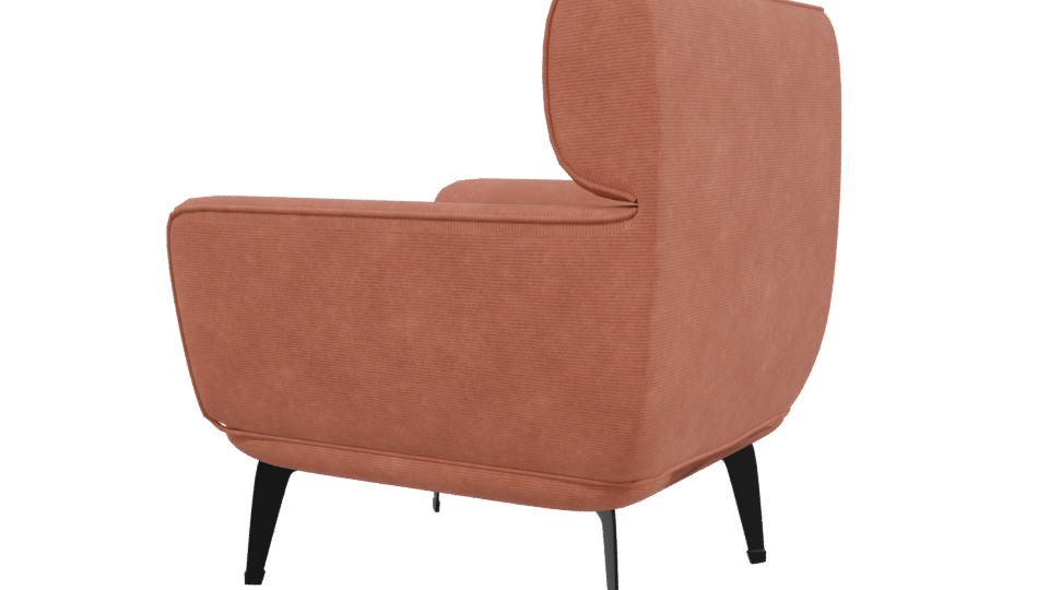 Contemporary Fabric Lounge Chair 3D - Professional 3D Model Render 3