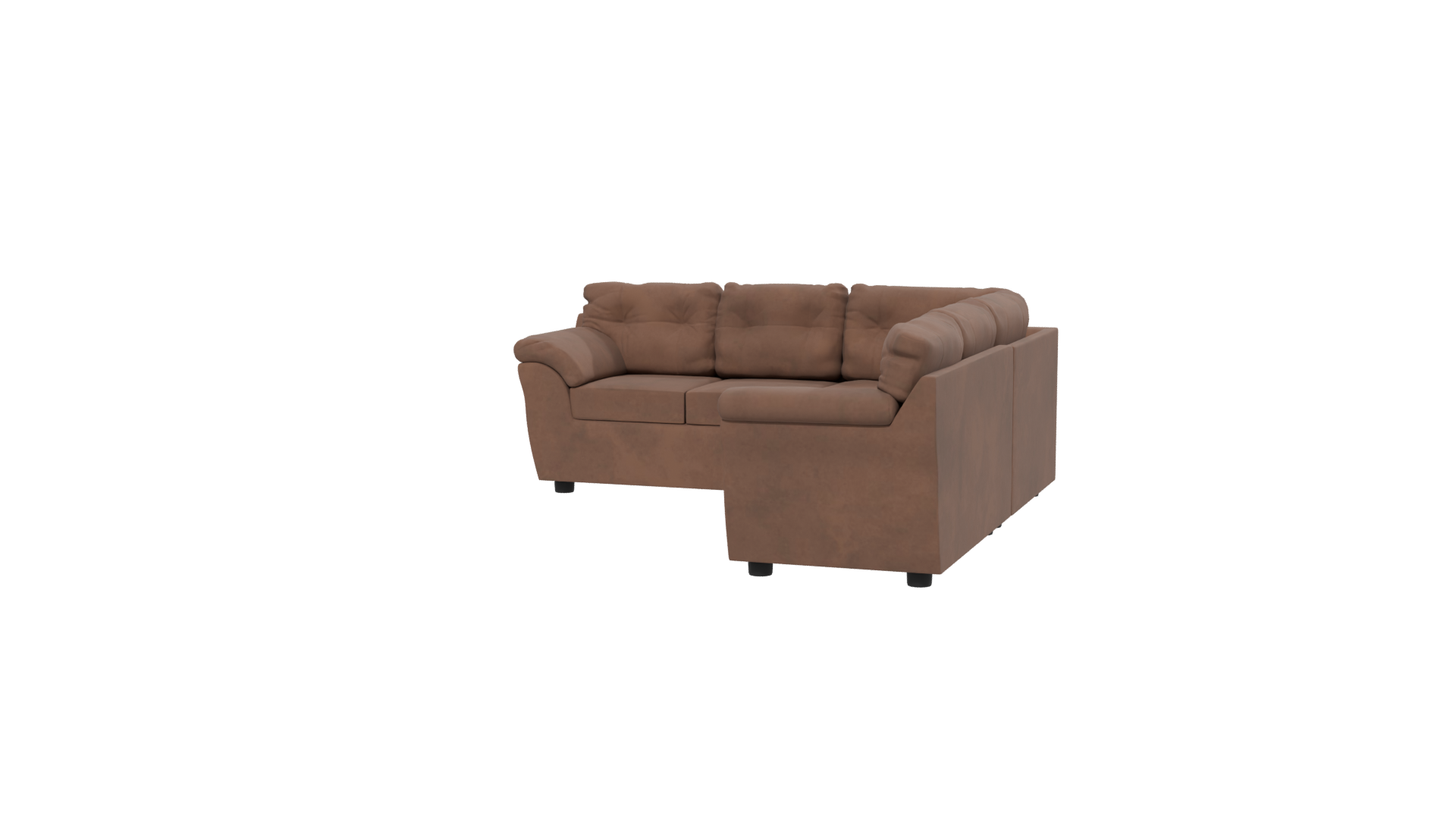 Luxe Brown Fabric Sofa 3D - Professional 3D Model Render 13