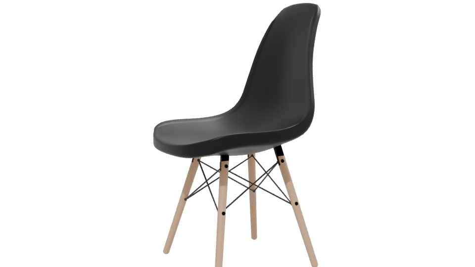 Black Modern Chair 3D Model - Professional 3D Model Render 13
