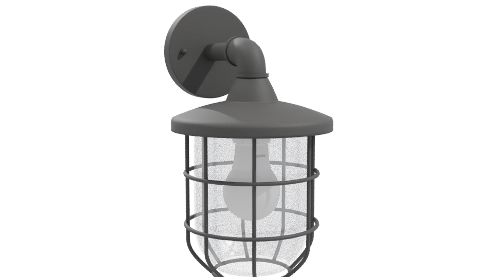 Industrial Outdoor Wall Light Fixture 3D Model - Professional 3D Model Render 10