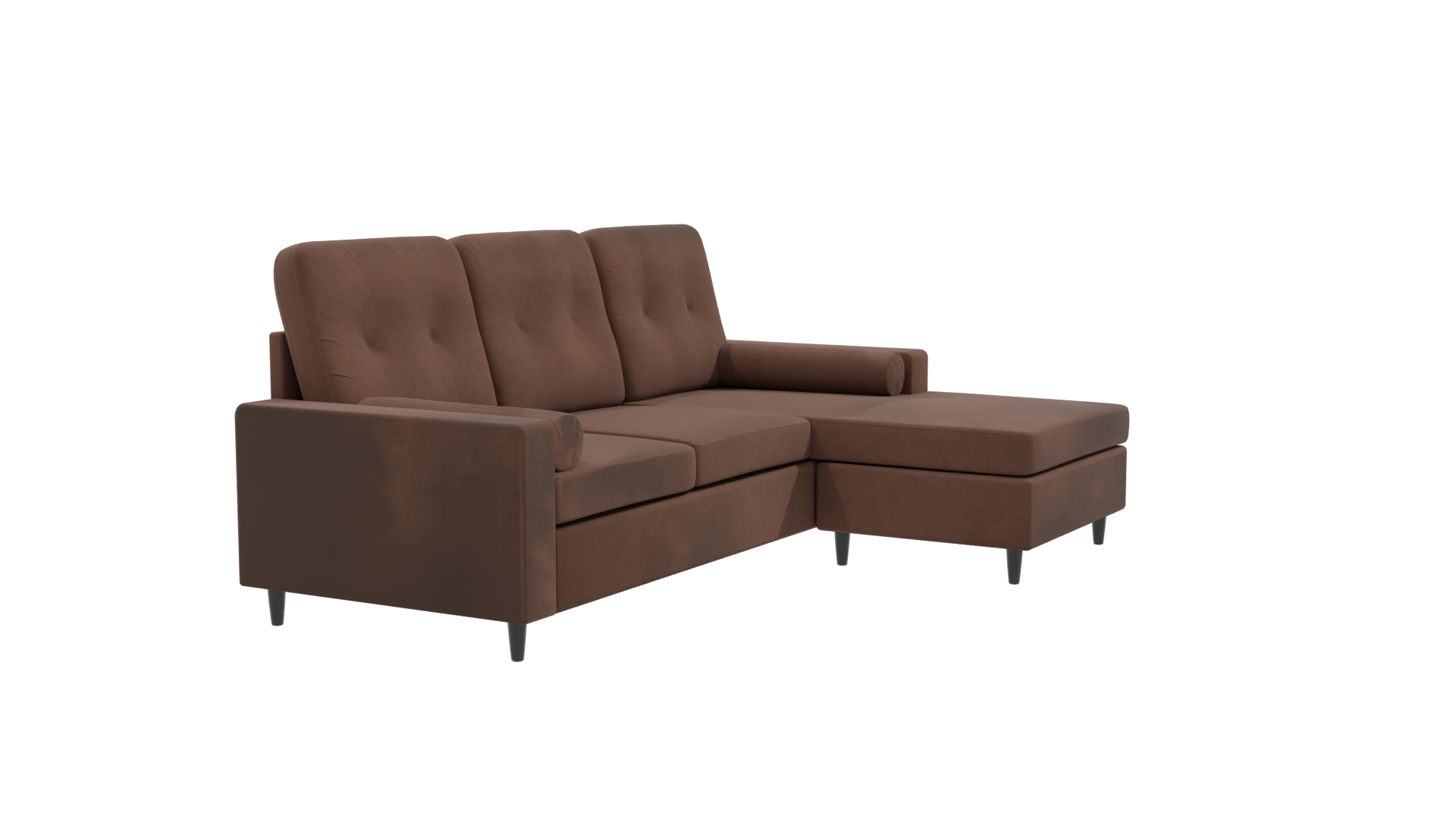 Contemporary Fabric Sectional Sofa 3D Model - Professional 3D Model Render 9