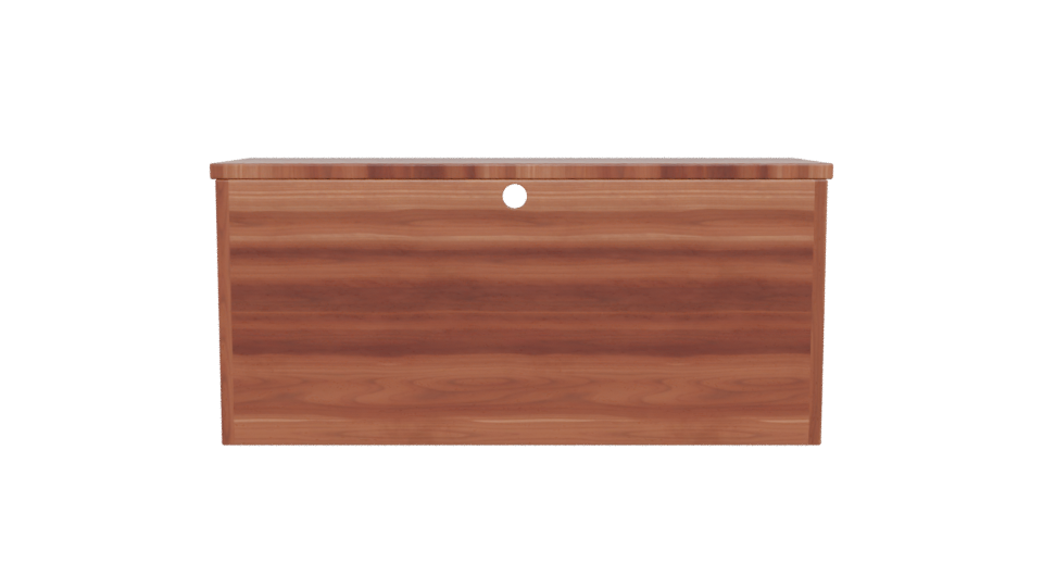 Elegant Wooden TV Stand with Storage Baskets 3D Model - Professional 3D Model Render 5