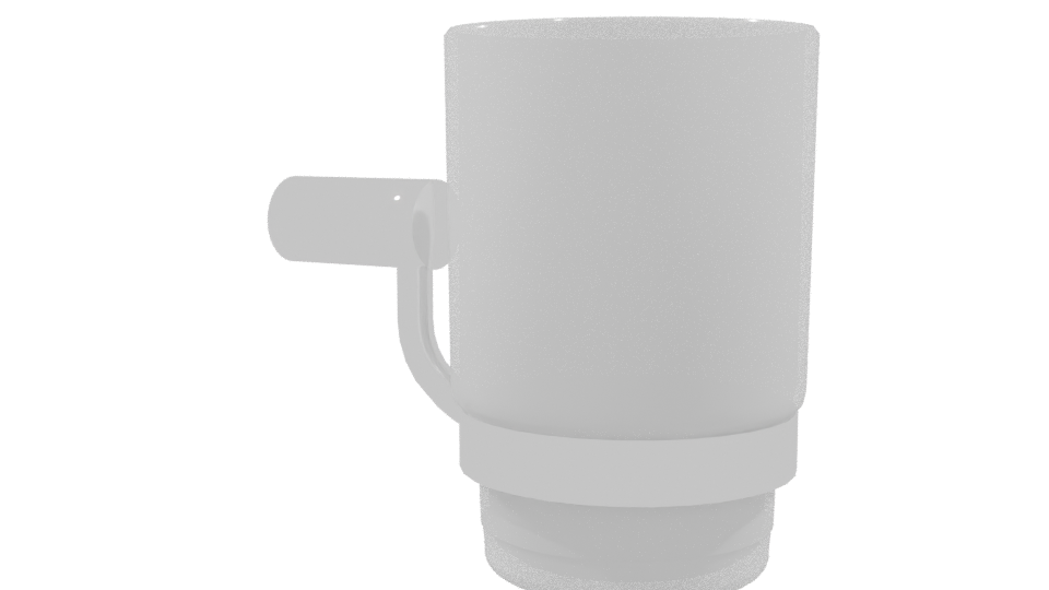 Stylish Glass Tumbler with Metal Base 3D Model - Professional 3D Model Render 9