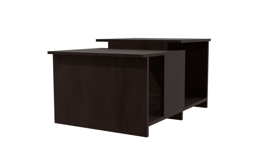 Contemporary Wooden Coffee Table 3D - Professional 3D Model Render 3