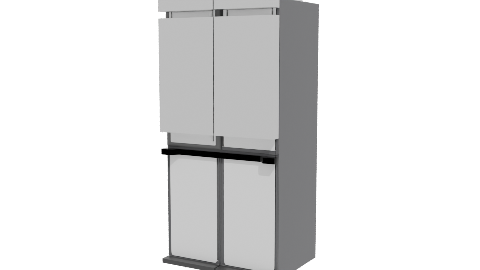 SBS LG GM47MPZ French Door Refrigerator 3D - Professional 3D Model Render 12